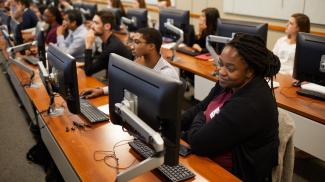 students in lab